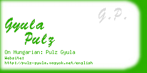 gyula pulz business card